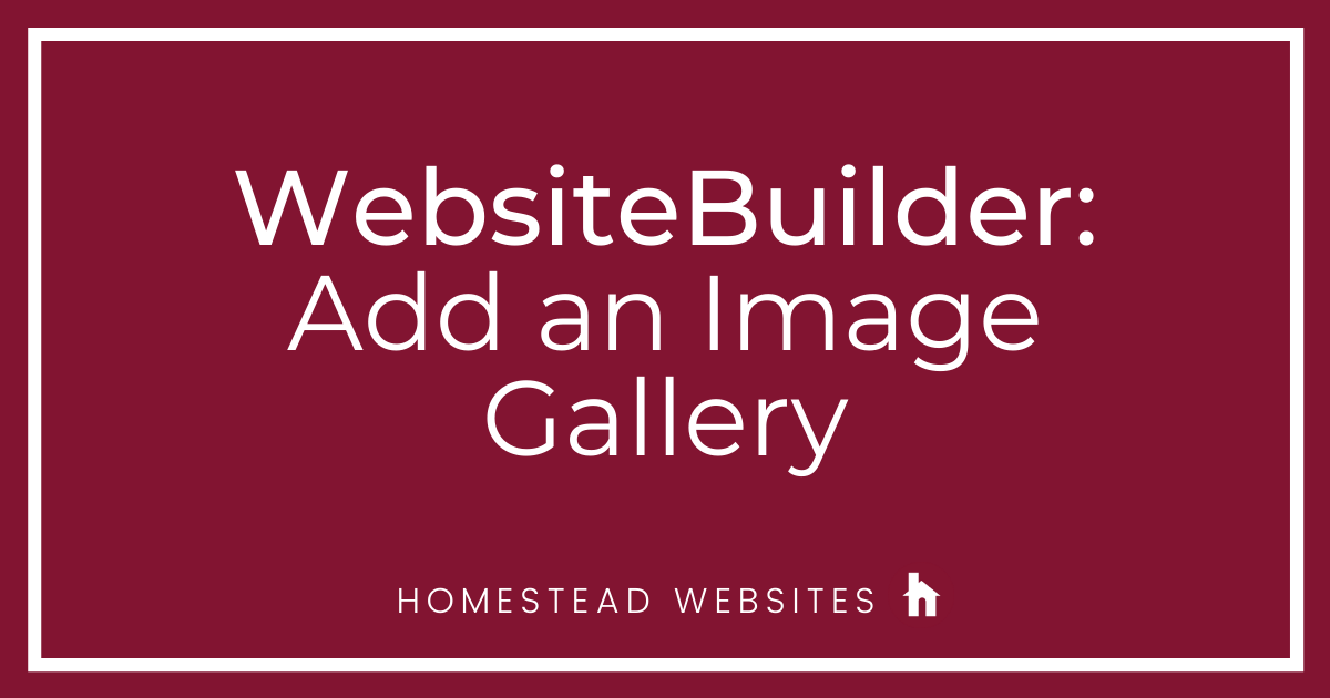 WebsiteBuilder: Add an Image Gallery