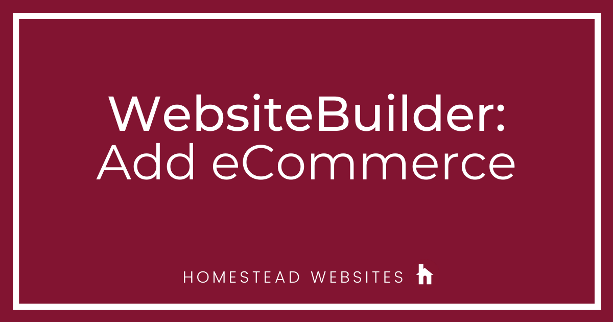 How Do I Add an eCommerce Store in WebsiteBuilder?