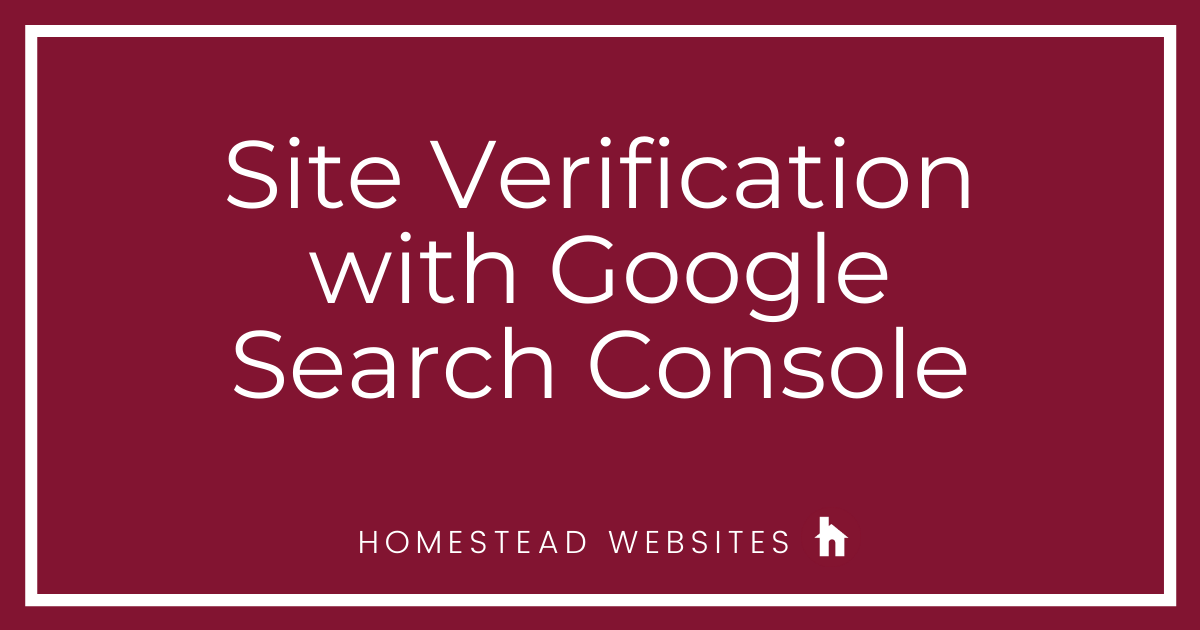 Site Verification with Google Search Console