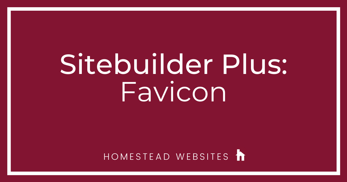 Sitebuilder Plus: Favicon