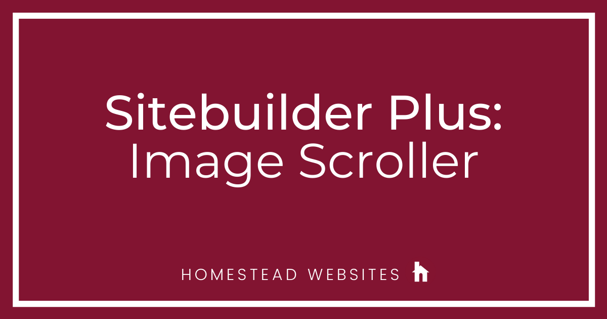 Sitebuilder Plus: Image Scroller