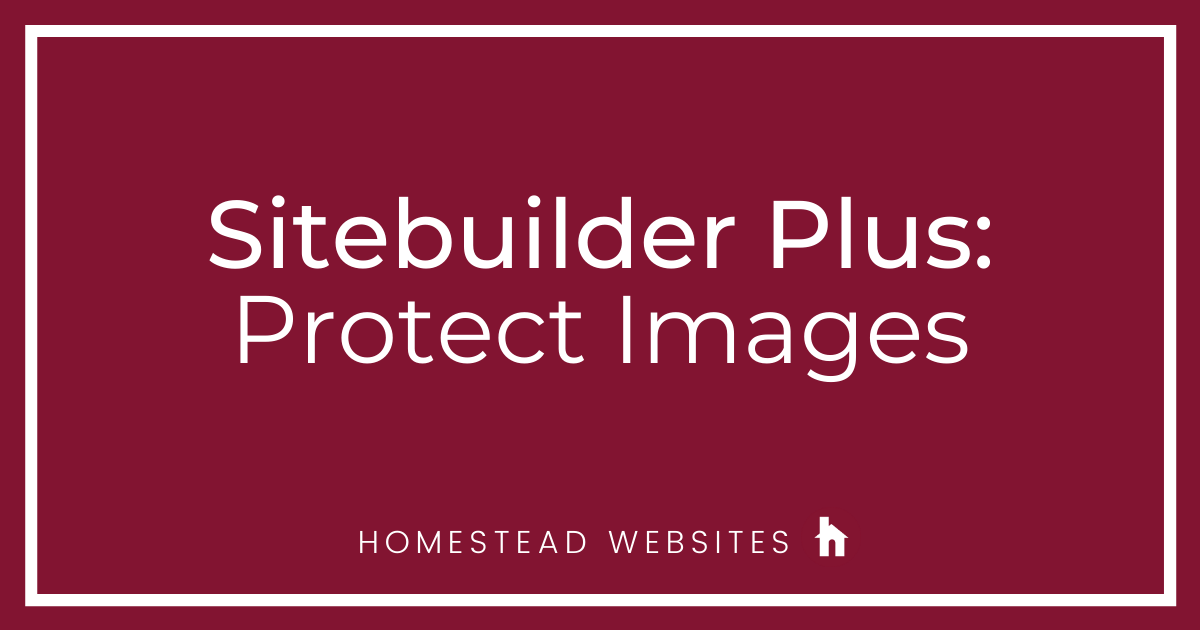 Sitebuilder Plus: Protect Images