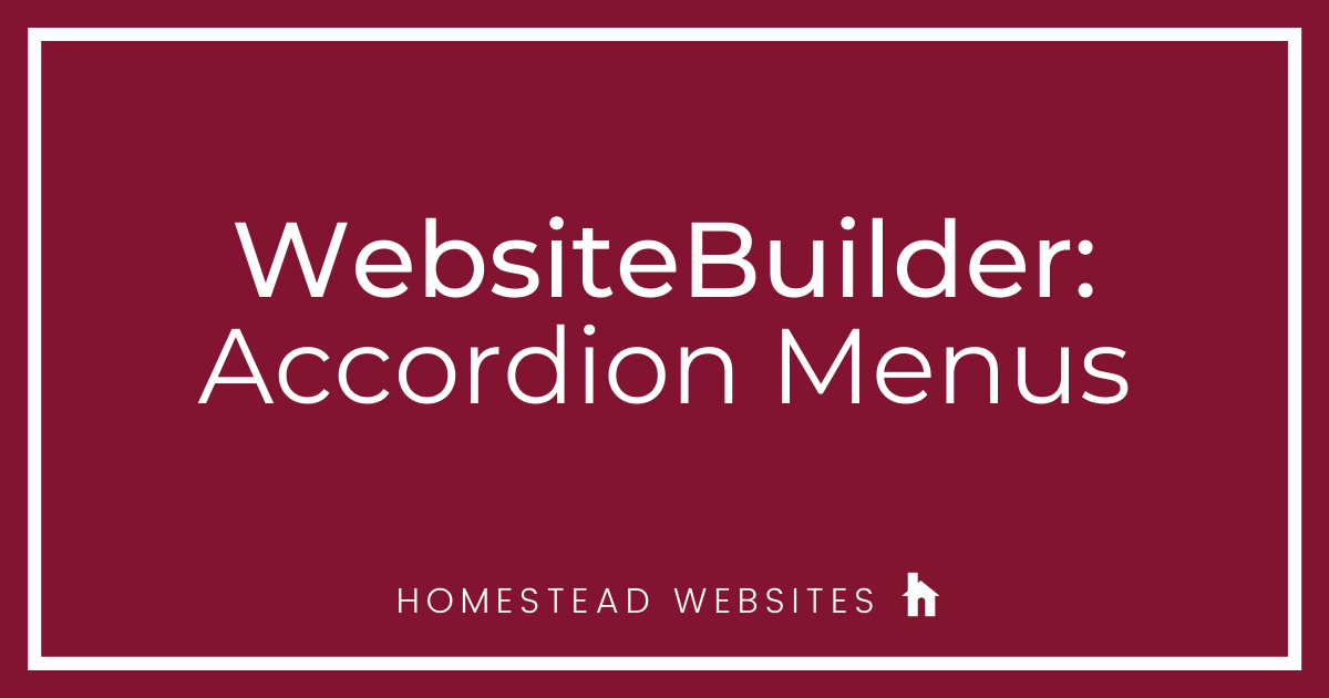 WebsiteBuilder: Accordion Menus