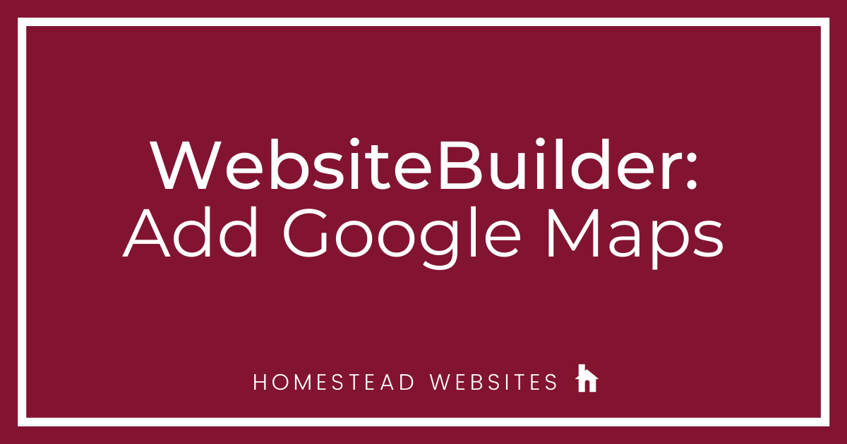 WebsiteBuilder: Add Google Maps