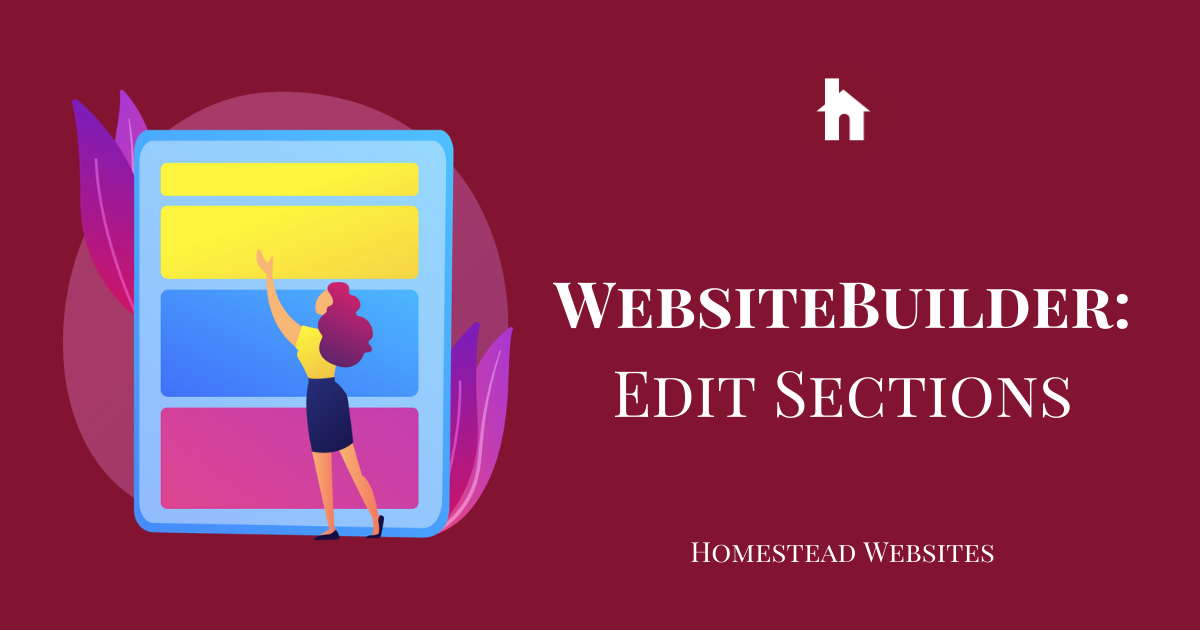 WebsiteBuilder: Edit Sections