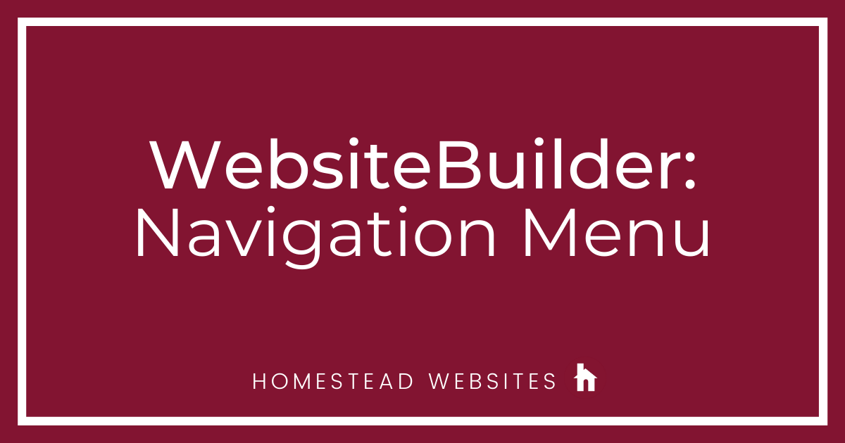 WebsiteBuilder: Navigation Menu