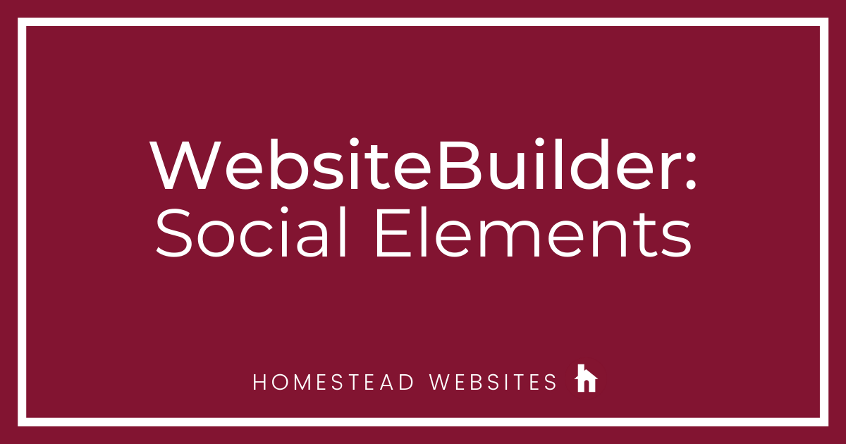 WebsiteBuilder: Social Elements