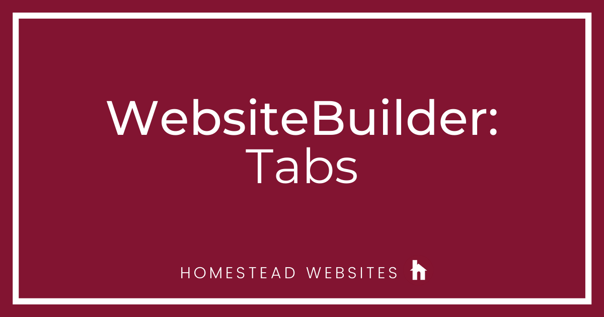 WebsiteBuilder: Tabs