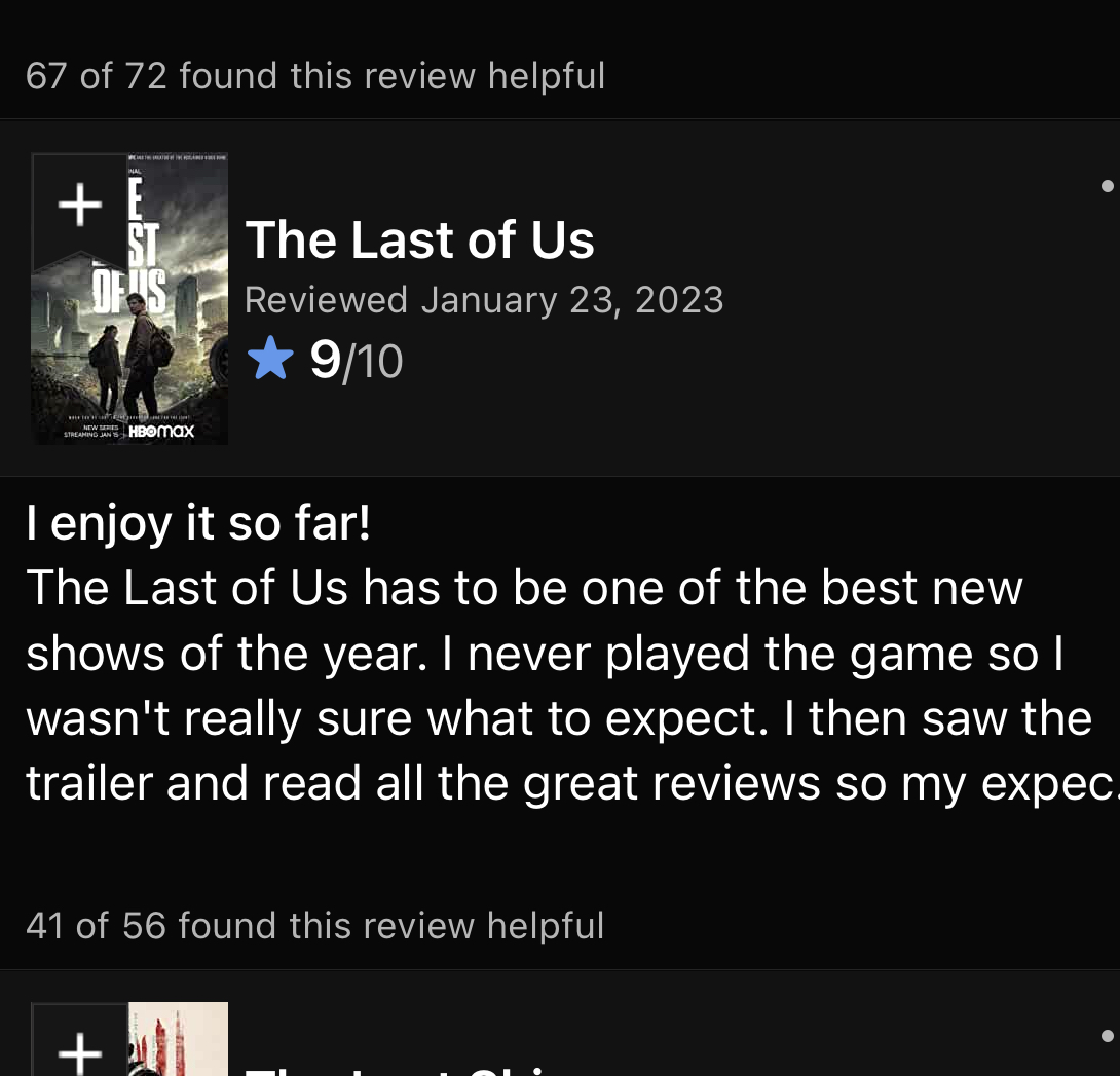 ‎Won’t let me edit or delete a review, it just says “error 400.” IMDb