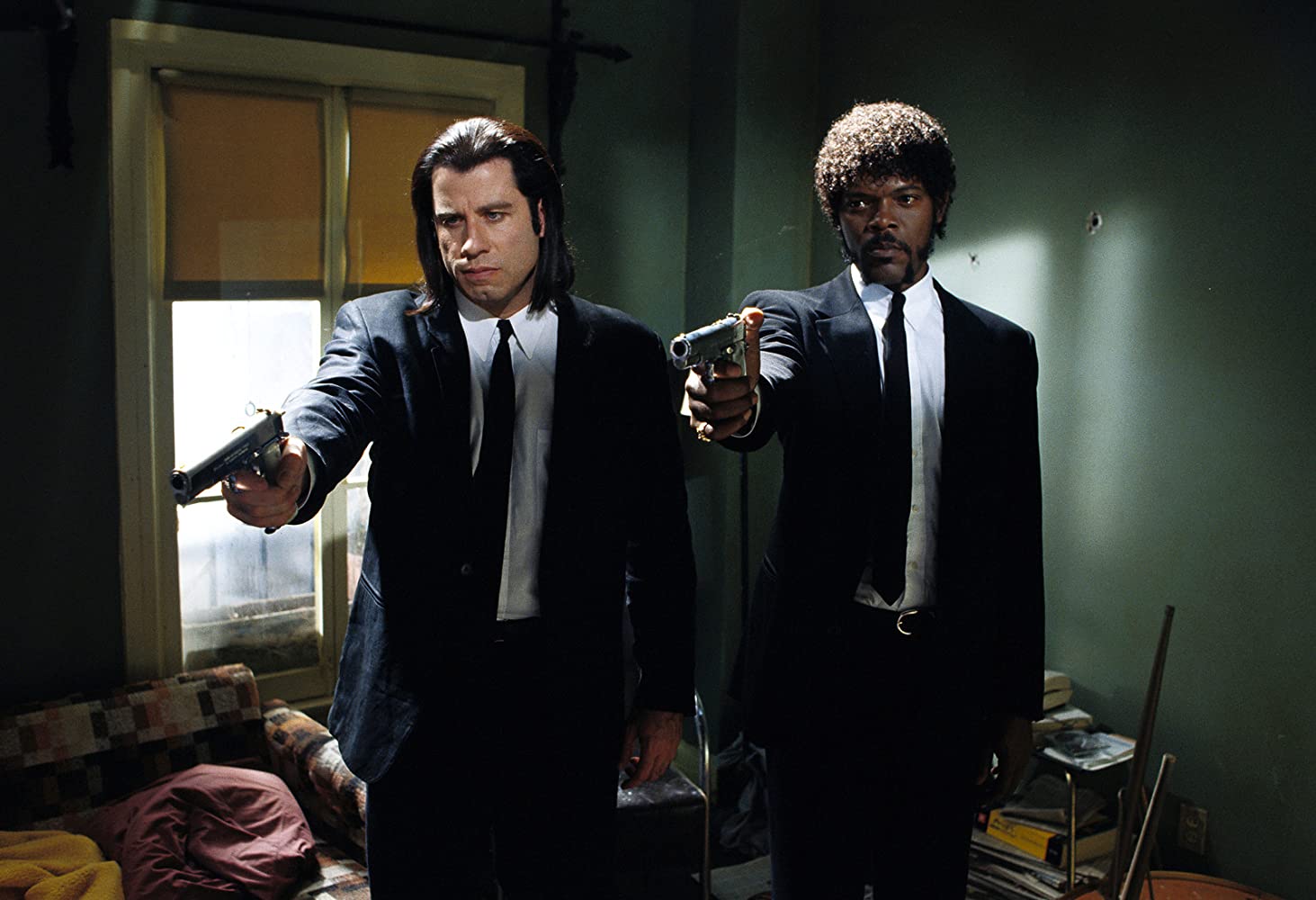 Samuel L Jackson and John Travolta in Pulp Fiction 1994