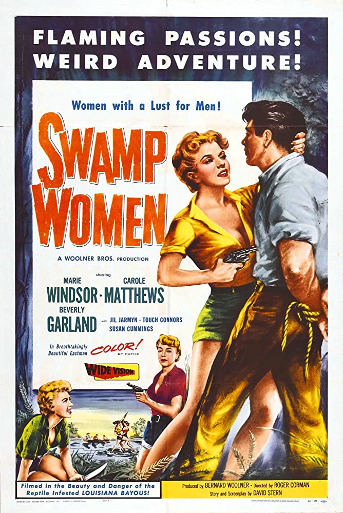 Mike Connors Carole Mathews Beverly Garland and Marie Windsor in Swamp Women 1956