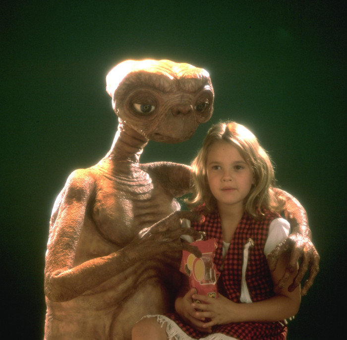Drew Barrymore and Pat Welsh in ET the Extra-Terrestrial 1982