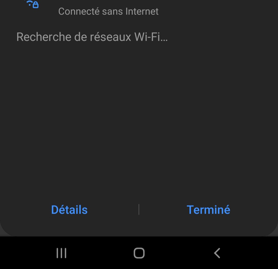 Wifi connecter mais sans internet