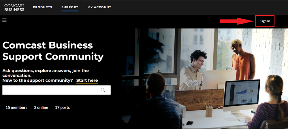 Getting Started In The Comcast Business Support Community – FSAQ