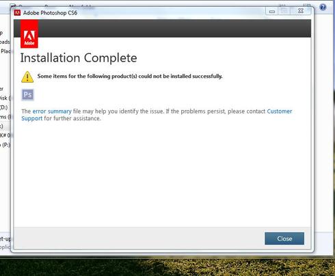 Photoshop Cs6 Beta Install Error On Win7 64bit Adobe Photoshop Family