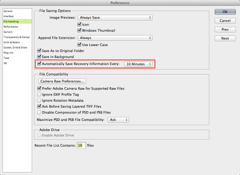 Photoshop Auto Save Recovery Function Adobe Photoshop Family