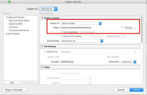Lightroom Export Problem Items Appear Not To Be Exported No Error Message On Mac Adobe Photoshop Family