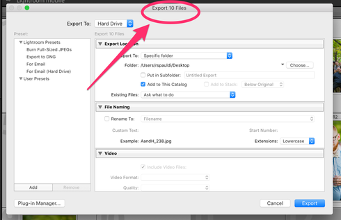 Lightroom Classic Only Exports One Photo Even Though I Have Selected 10 Photos Adobe Photoshop Family