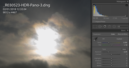 Lightroom Classic Cc 7 1 Problem With Hdr Panorama Not Preserving Highlights Adobe Photoshop Family