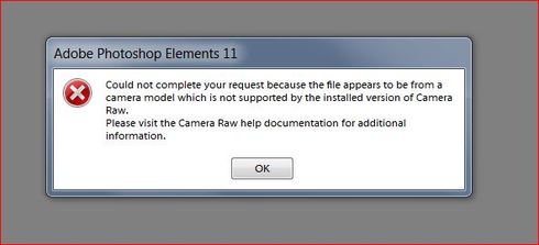 Elements 11 Problem Opening Raw Files Adobe Photoshop Family