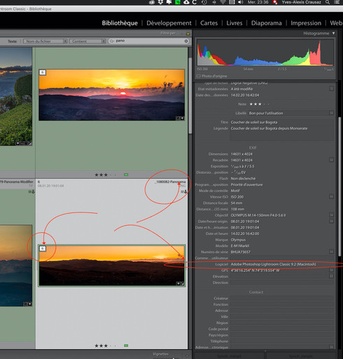 Lightroom Classic After Having Merged A Panorama To Be Able To Check Which Images Were Used For Merging Adobe Photoshop Family
