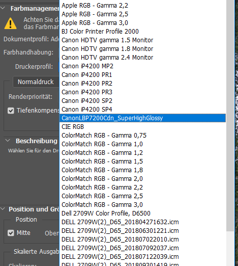 canon printer profiles for photoshop