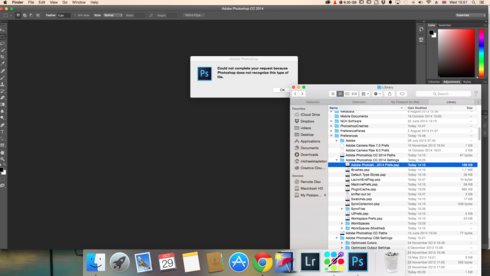 Photoshop a required application library failed to load mac os