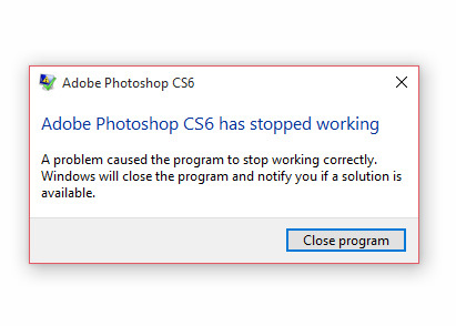 Installed Windows 10 And My Photoshop Cs6 Keeps Crashing If I Try To Print Adobe Photoshop Family