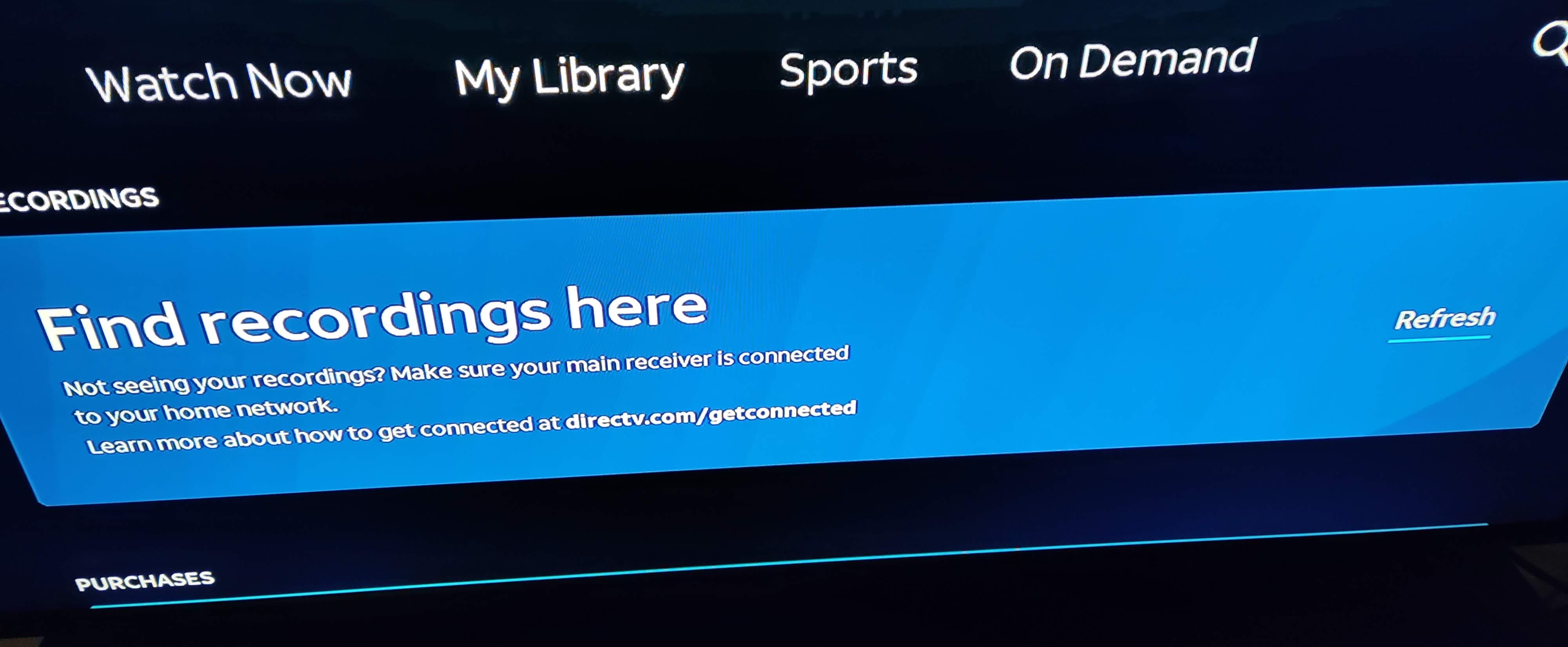 ‎DirecTV Roku App on HOME NETWORK will not show DVR Recording list