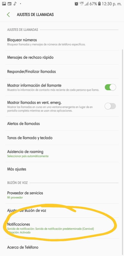 Eliminar notificacion buzon discount de voz android