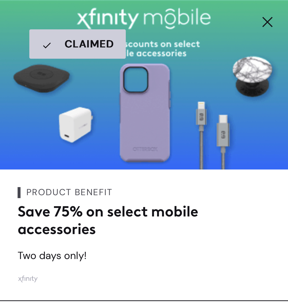 ‎75 off mobile accessories Xfinity Community Forum