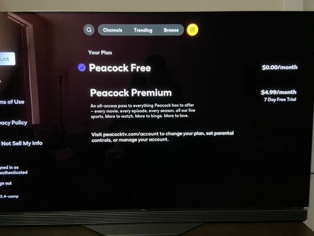 xfinity flex peacock not working