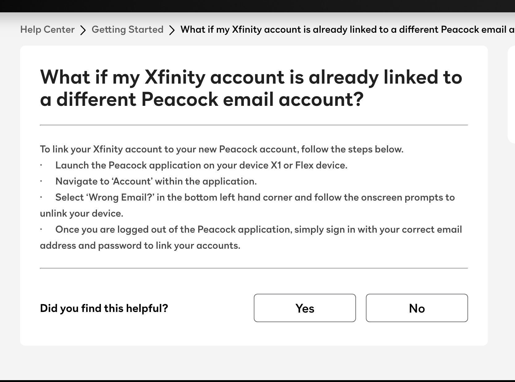 ‎can not unlink old inactive email address for peacock premium