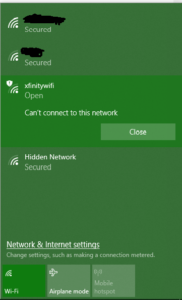 Why Can T I Connect To Xfinity Wifi On My Windows 10 Computer Xfinity Community Forum