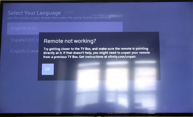 Syncing xfinity deals remote to tv