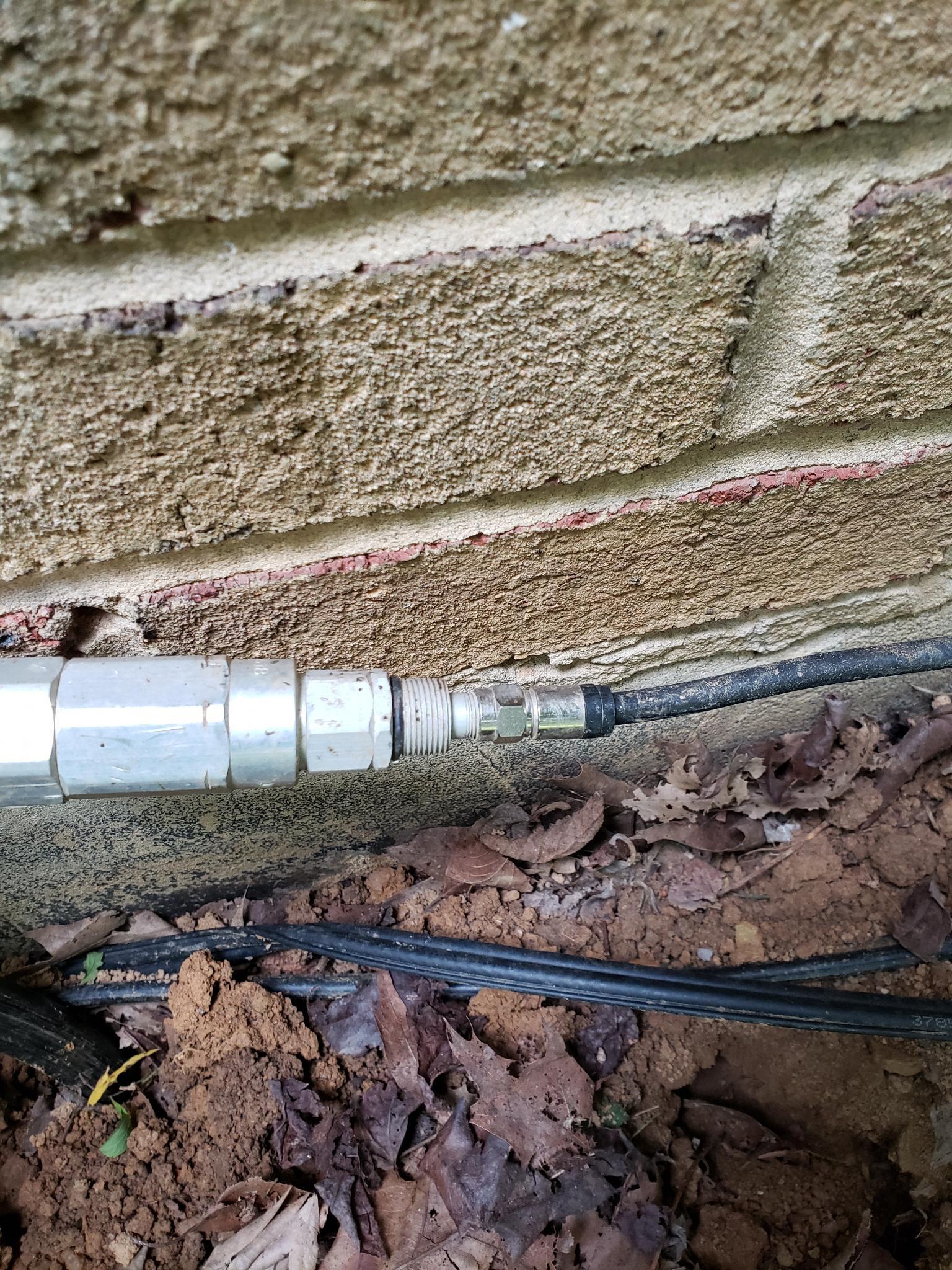 ‎Using preexisting underground, buried line from pole to house