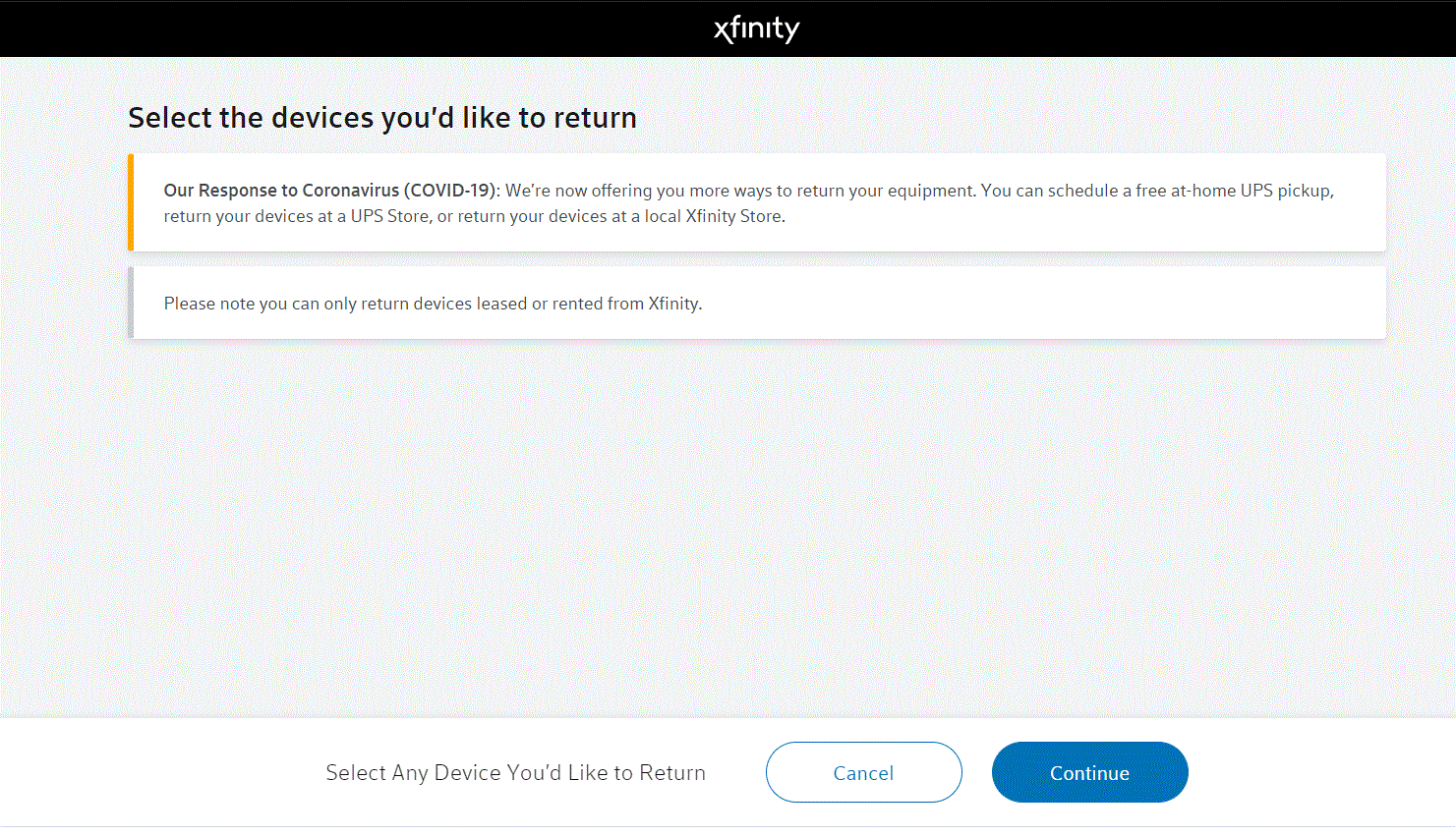 ‎Can not return equipment after moving to a different state | Xfinity ...