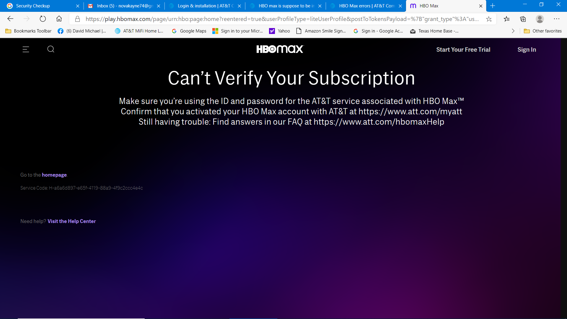 ‎HBO Max Login Loop | AT&T Community Forums