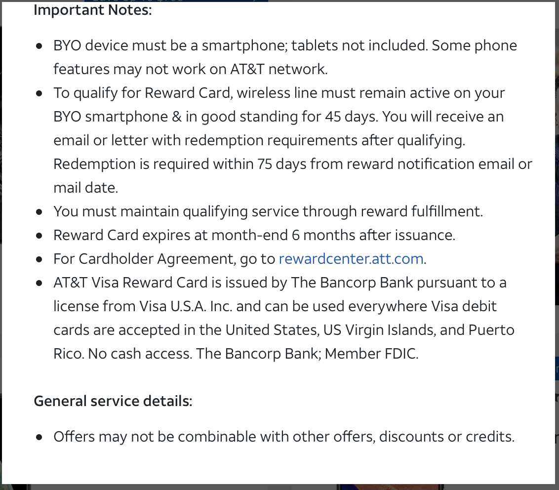 att promo card