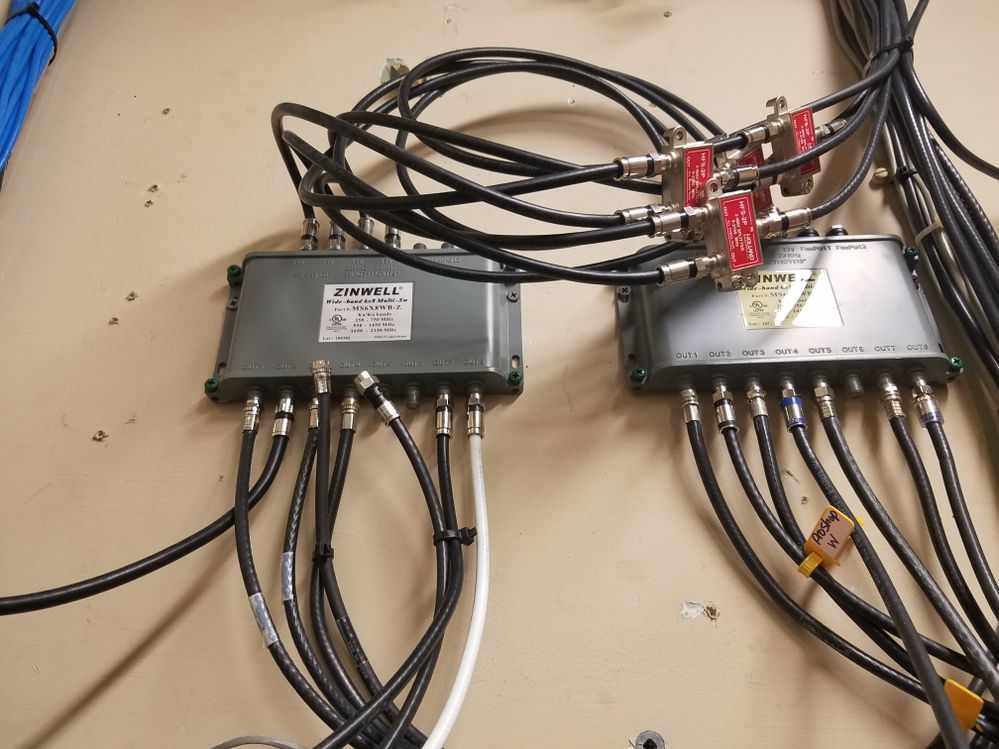 Currently have 13 boxes on one dish, need to add 4 more help AT&T