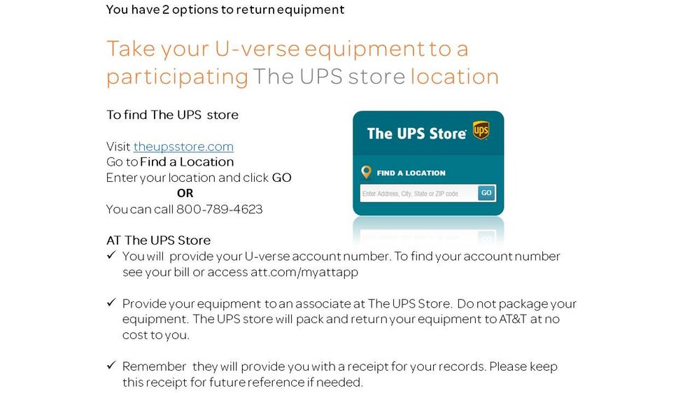 ‎How to Return Uverse Equipment? AT&T Community Forums