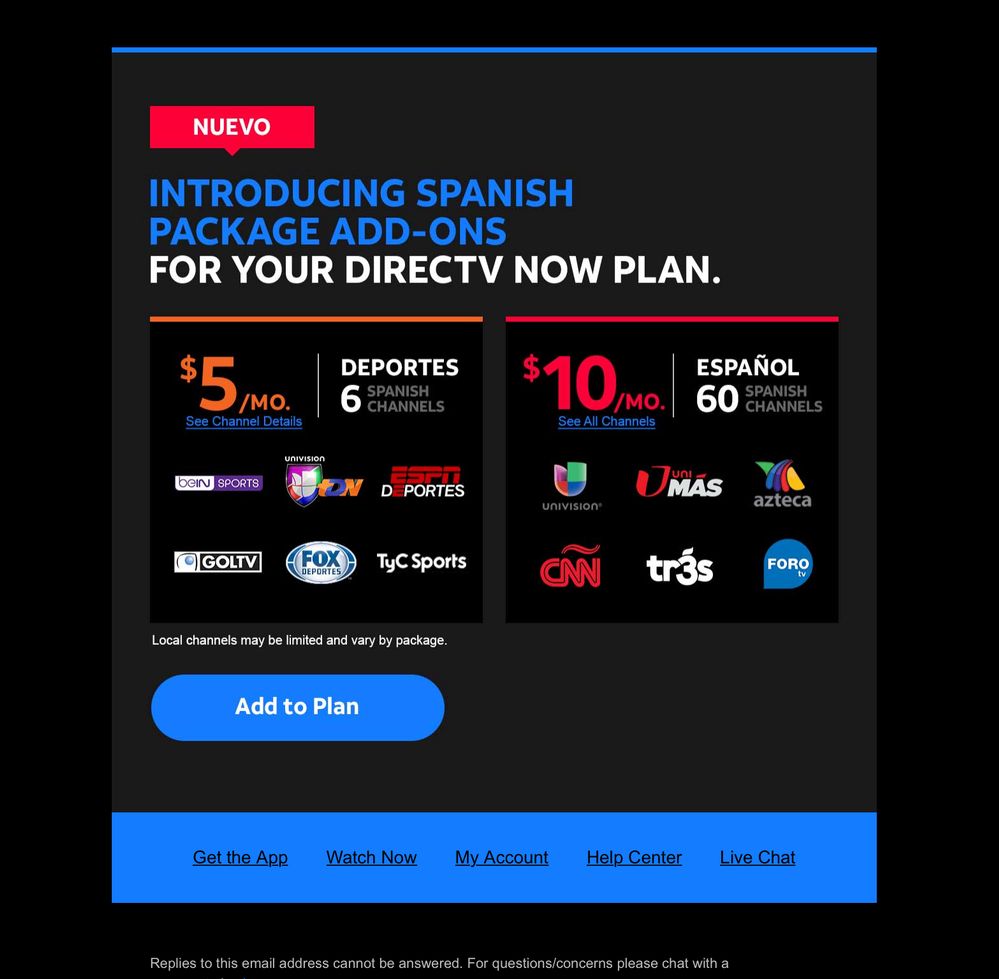 More Spanish channels added to bolt on. AT&T Community Forums