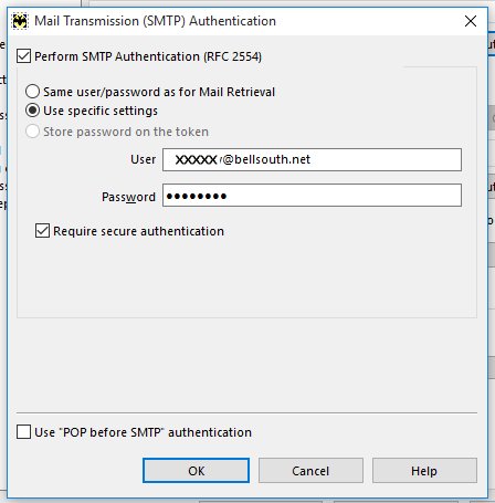 smtp bellsouth customers