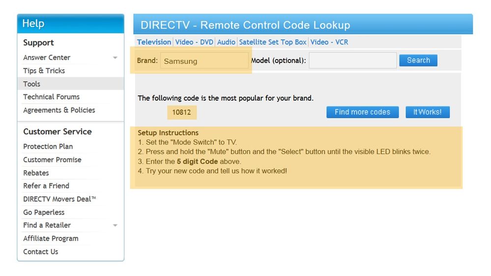 Program your Remote - Remote Control Codes | AT&T Community Forums