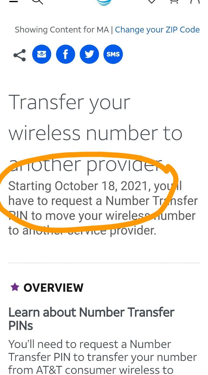  No Option To Request A Transfer PIN In The MyATT App Or Online AT T