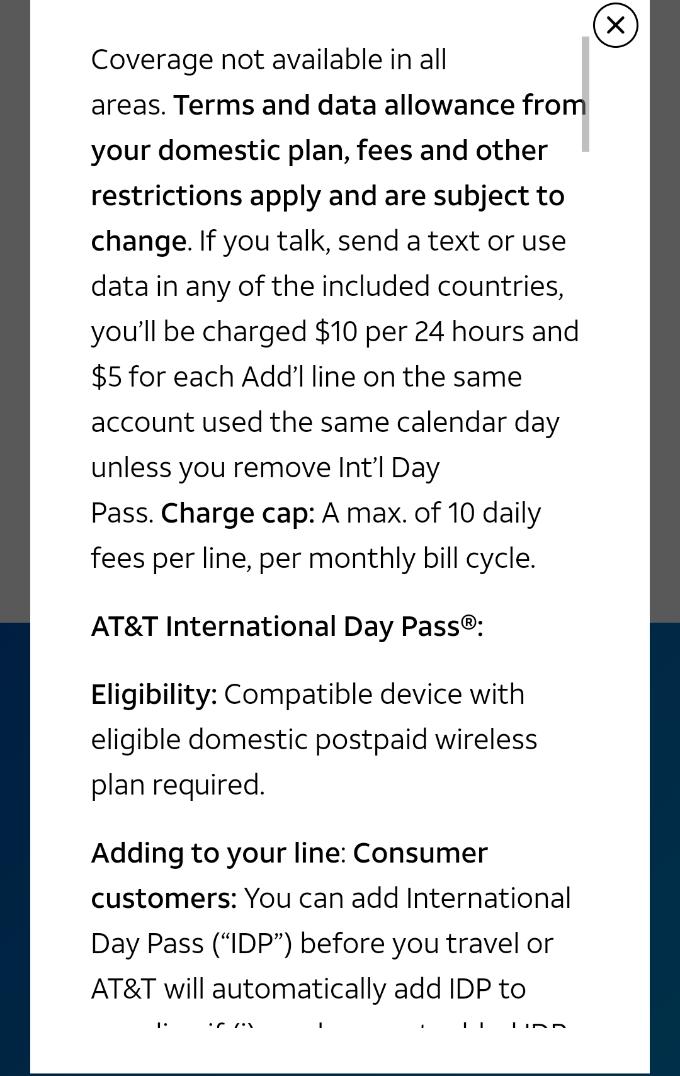 Att Day Passport , International day pass vs international pay per use ...