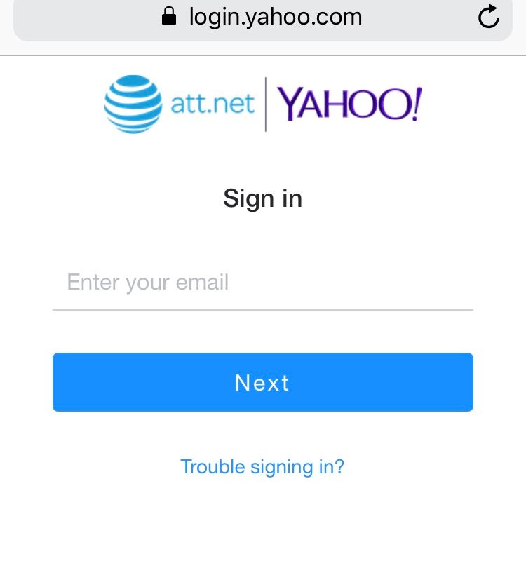 att email through yahoo