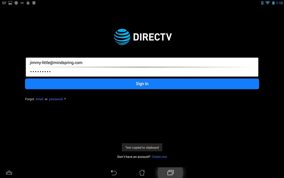 ‎cannot log on to DirecTV android app DIRECTV Community Forums