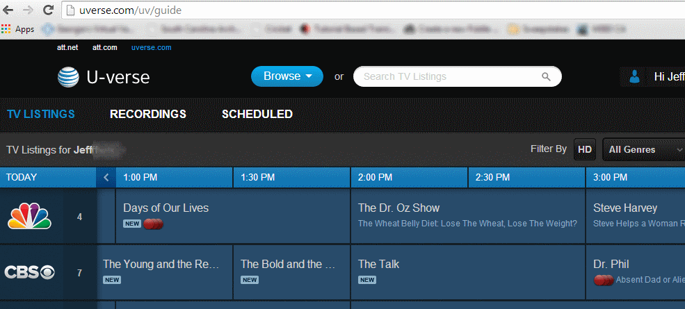 ‎Uverse TV listings new TV listings favorites? AT T Community Forums