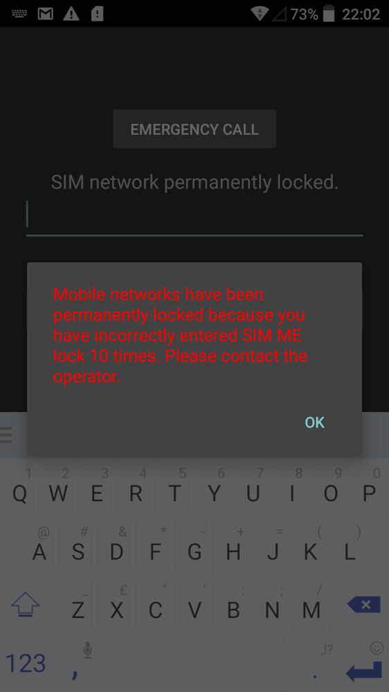 Mobile Network Have Been Permanently Locked Because You Have Incorrectly Entered Sim Me Lock 10 Time At T Community Forums